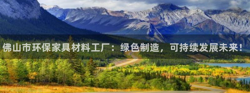 杏耀代理官网：佛山市环保家具材料工厂：绿色制造，可持续发展未